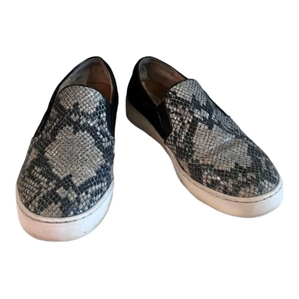 Vionic Midi Slip-On Sneaker in Natural Snake Reptile Comfort Arch Support